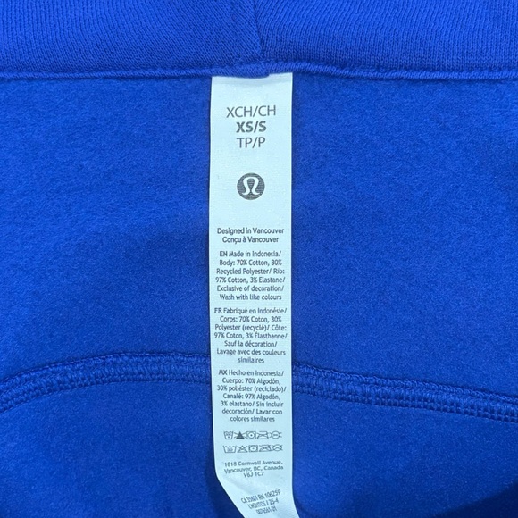 NWT Lululemon Scuba Oversized Half Zip Hoodie In Riverside/Mirror Silver XS/S - Picture 6 of 7
